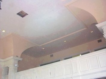 Replastered sanctuary ceiling in McLean, Virginia