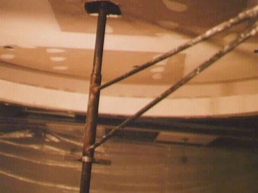 A pipe is set in the center with a rotating pipe sleeved over.