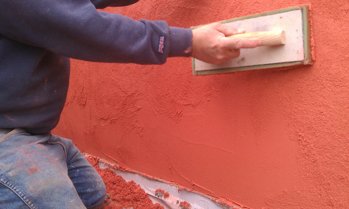 stucco repair on rubber roof