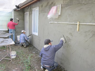 siding replaced with Conventional
              stucco.