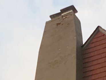 Chimney re-stucco in Silver Spring