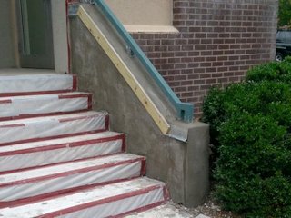 Stairway redone with stucco in Falls Church, VA
