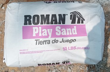 Roman play sand was used with white portland cement