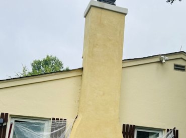 Finished chimney in Silver Spring, Maryland.