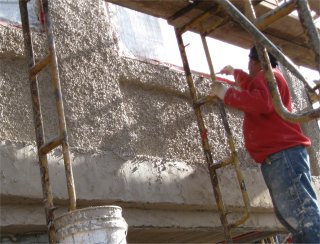 color pebble dash stucco