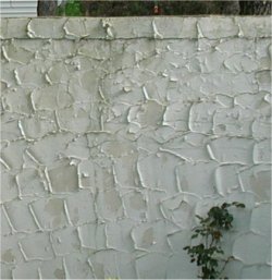Old wall
                before stucco was torn off