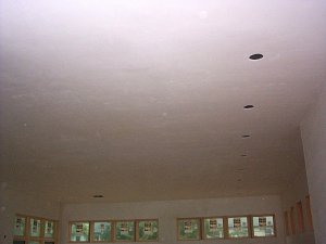 Plaster walls and ceilings