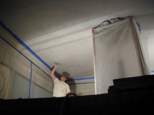 Ceilings re-plastered