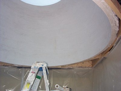 Dome troweled smooth
