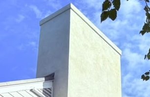 Stucco re-done on this chimney in Middleburg, Virginia.