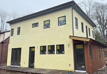 New pebble dash stucco in Warrenton, Virginia