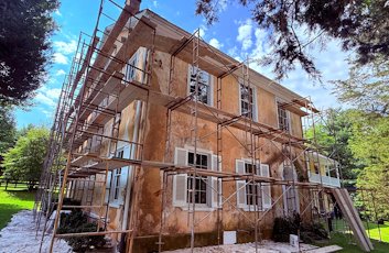 Historic stucco repair in Delta, Pennsylvania