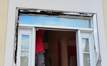 EIFS rots out this door and framing in Woodbridge, Virginia