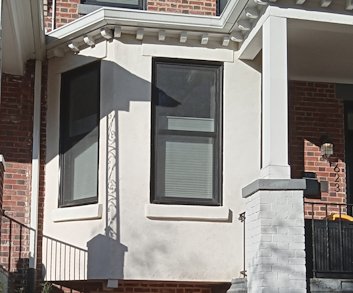 Stucco bay window Petworth area, Washington, DC