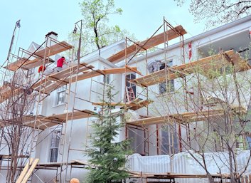 Stucco replaced in Washington, DC.