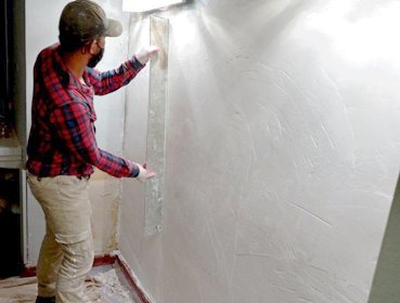 Plaster replaced in the bathrooms in this very historic house in Washington, DC