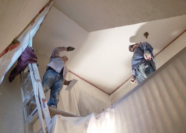 Lath and plaster ceiling replaced the same day in Arlington, Virginia