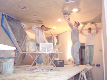 Color plaster in a house we plastered in Old town Alexandria, Virginia