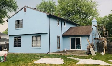 New blue stucco.