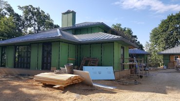 New color stucco house in Alexandria, Virginia