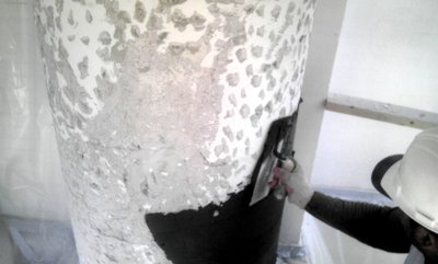 Coating stucco columns