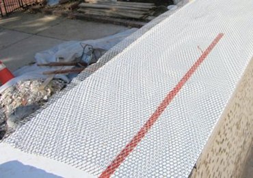 Metal lath is put the on top