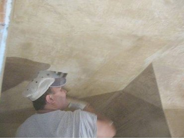 A template, or running mold, is made to exactly match the old plaster molding.