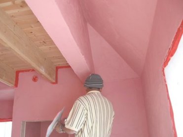 Pink plaster on the reflective window pocket.