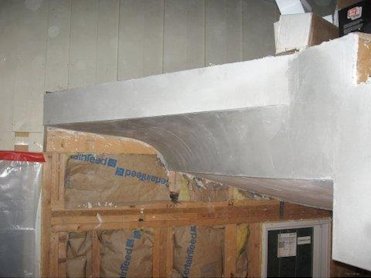 Curved stairway ceiling done with metal lath and veneer basecoat plaster