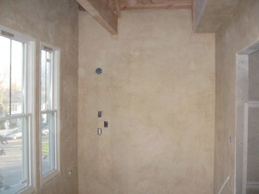 Leather like brown in master bath