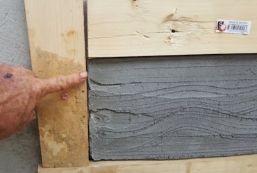 A gap is left around the edge