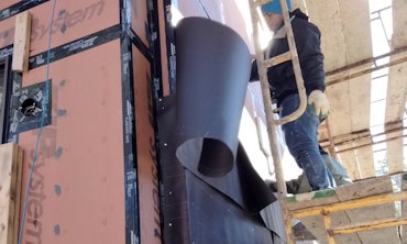 we still put up a layer of tar paper.