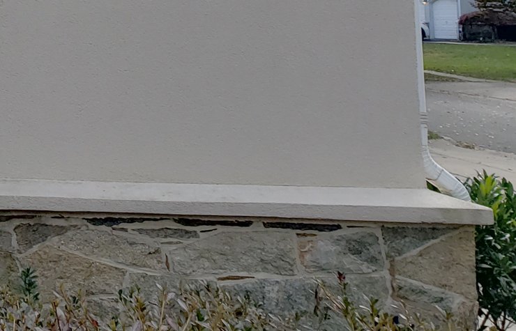 Original water table sills were foam in Potomac, Maryland