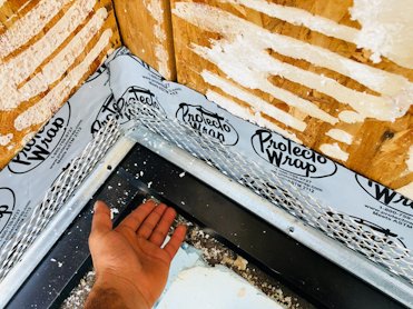 New counter flashing is put around the roof intersections