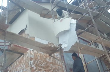 EIFS is peeled off in Bethesda