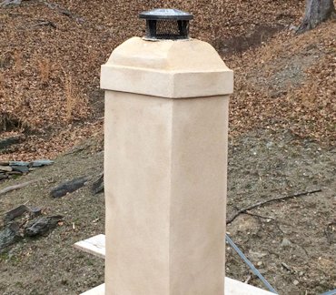 Stucco Chimney after.