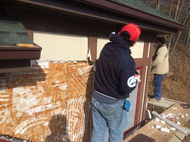 Tearing off the fake tudor EIFS