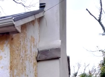 flagstone chimney shoulder.