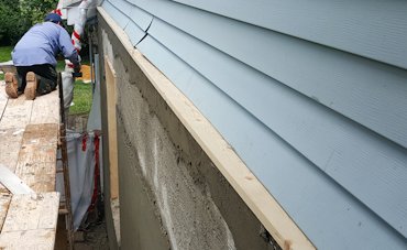 one by is pulled out and new flashing is put on