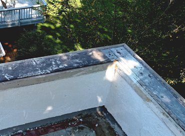 3/4 inch furring strips on the parapet wall