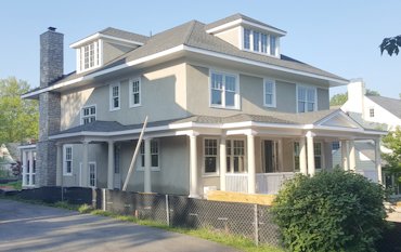 New color stucco house in Chevy Chase, Washington, DC