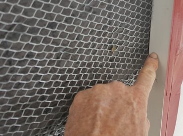 Window trim is an inch and a half thick