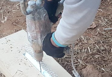 Weep grounds are made by drilling holes