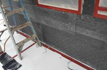 Porch is covered with correx