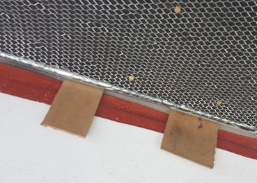 gap between the stop at the bottom and the porch