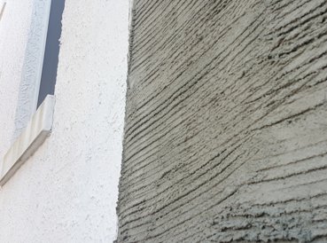 Our scratch coat is almost out to the old wall