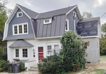 pebble dash stucco addition in Falls Church, Virginia.