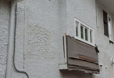 The old wall had it's share of patches