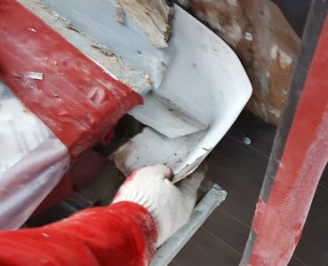 We put in a kick out flashing to divert water into the gutter.