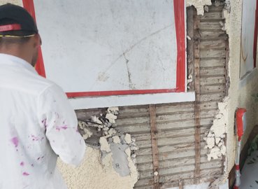 The reason the stucco failed is that interior lath was used.